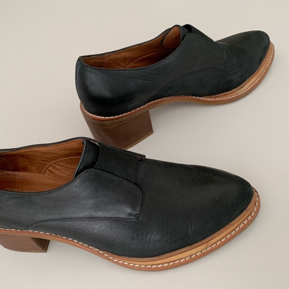 Free People Jeffrey Campbell black leather oxfords